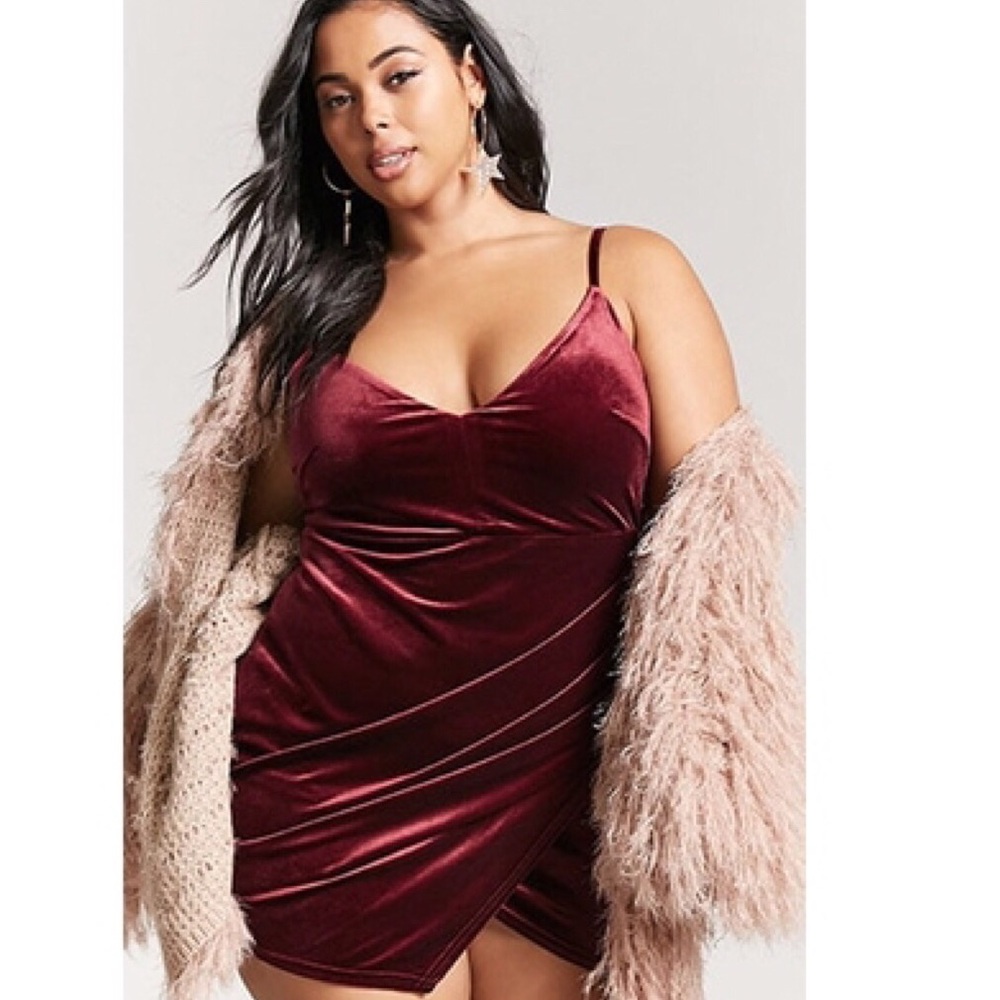 Plus Size Velvet Tulip Dress